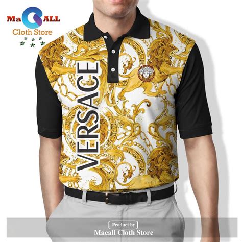 versace colleftion printed polo|Versace polo shirt size guide.